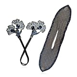 QEXUJOW Knotenringe für Haarstyling,2 Stück Strass Blumen Haarspange,Französische Twist Haarnadel...