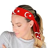 Vriusi Lauf-Stirnbänder, Türkei-Flagge, Sport-Stirnbänder, tragbares Schweißband, Kopfwickel...