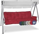 Beautissu Sitzkissen für Hollywoodschaukel 180x50x8cm Flair HS - Garten Auflage mit Zwei Kissen -...