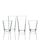 Leonardo Onda Wasser-Gläser, 12er Set, spülmaschinengeeignete Saft-Gläser, Trink-Becher aus Glas...