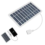 Tragbares Solarpanel 5V 2W mit USB-Anschluss, Wasserdicht und Robust, für Outdoor-Aktivitäten wie...