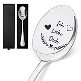 GLOBLELAND Kaffeelöffel Mit Gravur „Ich Liebe Dich“, Hochzeitsgeschenk Für Brautpaar,...