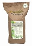 Heucobs Bio, Wiesencobs, WiesenGold® Bio KräuterHeu Pellets/Cobs (20kg) – Premium Pferdefutter,...