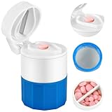 Fefod 4 in 1 Tablettenmörser, Tabletten Zerkleinern mit Tablettenschneider, Tablettenzerkleinerer...