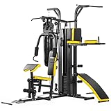 Dione HG5 - Fitnessstation - Multi-Gym - Krafstation mit Boxsack - Einschließlich 65 kg Gewichte -...