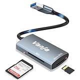 Vanja SD Kartenleser, High-Speed USB 3.0 SD/TF Kartenlesegerät SD Karten Adapter 2-Slot...