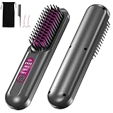Anluomania Haarglätter Bürste, Kabellose Glättbürste, Glättungskamm mit Verbrühungsschutz,...