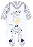 TupTam Baby Mädchen Jungen Strampler mit Langarmshirt Aufdruck Spruch 2 teilig, Farbe: Giraffe,...