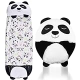 2-In-1Kinder-Schlafsack,Outdoor-Schlafsack,Camping-Schlafsack,Kuscheltierschlafsack Mit Kissen,...
