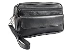 XXL HANDGELENKTASCHE LEDER - Herrentasche Handtasche Umhängetasche Tasche Gürteltasche Horst...