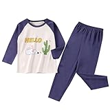 Pdakieyxnd B Ware, Schlafanzug Jungen 176 Lang Schlafanzug Kinder Lang Pyjama Pjs Pullover Hausanzug...