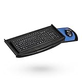 SO-TECH® Tastaturauszug schwarz mit Mauspad Tastaturablage Tastaturschublade PC Tastatur Auszug