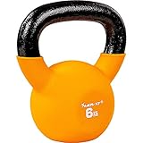 MOVIT Kettlebell PRO, Kugelhantel aus Gusseisen mit Neoprenbeschichtung, 12 Varianten: 2 bis 24 kg,...