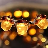 Shengruili Eicheln Lichterkette Herbst,2M 20 LED Eicheln Deko Lichterketten,Thanksgiving...