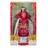 Barbie Lunar New Year Barbie Puppe - Traditionelles Kleid in glücksbringendem Rot mit...