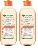 Garnier Sanftes Mizellen Peelingwasser, Reinigungswasser zur Entfernung von Make-Up Resten und...