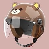 Mopedhelm Für Kinder Von 3 Bis 12 Jahren Mit Sonnenblende, Rollerhelm Sturzhelm Geeignet Für...