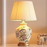 Chao Zan Nachttischlampe Keramik Tischlampe Schlafzimmer Tischlampe Moderne Retro Land Studie...