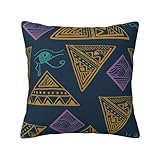 Zierkissen 45X45Cm Abstraktes Stammes-Ethnisches Auge Vintage Kissenhülle Bedruckt Reißverschluss...