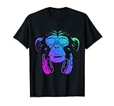 Affe DJ mit Kopfhörer und Sonnenbrille Geschenk Party T-Shirt