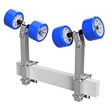 SUPROD 2er Pendelrollen Sliprollen Sliphilfe Bootstrailer TPU RKSRLX-2X2-TPU, Ø 120 mm, blau/grau