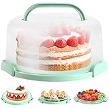 Ohuhu Kuchen Transportbox, Torten Transport Box mit Deckeln und Tragegriff, Tragbarer...