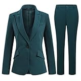 YYNUDA Hosenanzug Damen Business Outfit Slim Fit Blazer Elegant mit Anzughose/Rock für Frühling...