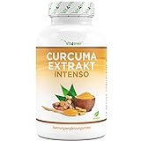 Curcuma Extrakt - 180 Kapseln - Premium: Mit 98% Extrakt - Curcumingehalt je Tagesportion entspricht...