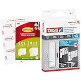 Command Bilder-Montagestreifen & tesa Powerstrips Tapete&Putz - doppelseitige Klebestreifen für...