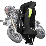 GDNKP Airbag Weste Motorrad Reiten,Schutzkleidung Für Men Motocross,Reflektierend Atmungsaktiv Moto...