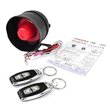 Riloer Auto Alarmanlagen, Universal Alarmanlage Mit 2 Fernbedienung, Cw-8110 Auto-Sicherheitshupe...