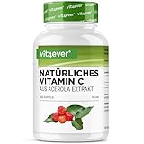 Natürliches Vitamin C aus Acerola Extrakt - 365 Kapseln - Hochdosiert - Premium Rohstoff - Ohne...