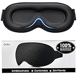 Gritin 3D Schlafmaske für Seitenschläfer, Upgrade Atmungsaktive Schlafbrille mit Verstellbar...
