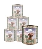 Dehner Premium Hundefutter Adult | Nassfutter für ausgewachsene Hunde | Allergiker | Rind, Wild|...