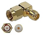 Delock RP-SMA Stecker auf RP-SMA Buchse 90° 10 GHz Adapter