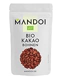 Mandoi Bio Kakaobohnen roh, 500g aus ökologischem Anbau, besonders hochwertige Kakao Bohnen aus...