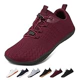 Geweo Barfuss Schuhe Dame Herren Sommer Atmungsaktiv Barfußschuhe mit Weit Zehenbox für Sport...