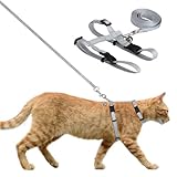 Nobleza Katzengeschirr mit Leine, Verstellbare Nylon Geschirre Katzenleine, für Katzen und...