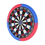 Dartscheibe Steeldart mit 6 Brass Darts und Montagekit Hochwertiges Dartboard Set Turniermaß...