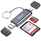 USB 3.0 Kartenleser, Beikell USB C Kartenleser, Highspeed SD/Micro SD Kartenlesegerät OTG Adapter,...