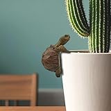 THXTYVM Mini Schildkröte Statue Miniatur-Schildkröte Figur Pflanztopf Aufhänger, realistische...