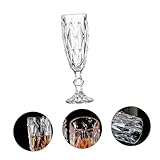 VERDANVERSE Europäisches Vintage Sektglas Transparenter Glaskelch mit Diamantgeprägter Oberfläche...
