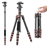 K&F Concept 152cm Carbon Stativ, Leichtes Tripod, Flexibles Kamera Stativ mit 360° Kugelkopf, 1/4''...