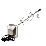 BBQ-Toro Universal Grillspieß Set 90 cm | inkl. 2X Fleischnadeln, Lager, Ausgleichsgewicht und...