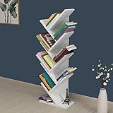 [en.casa] Bücherregal Tranås mit 7 Ebenen Standregal in Baumform 121x44x22cm Baumförmig...