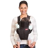 Infantino Swift Classic Babytrage – Ergonomische Babytrage mit Außentasche zur Aufbewahrung und 2...