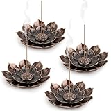 VFANDV 4 Stück Räucherstäbchen Halter, Lotus Stick Räuchergefäß Weihrauchhalter Brenner 6 Loch...