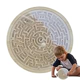 CGACCSD Labyrinthspiel – Labyrinth-Tabletts aus Labyrinthholz, mit 2 Metallkugeln, Lernwerkzeug...