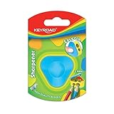 KEYROAD Ergonomischer Doppel-Anspitzer Dreieckiger mit Behälter/ 1 Stück/aus Kunststoff/Klingen...