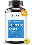 Quercetin hochdosiert [500mg / Kapsel] - 95% Reinheit, aus Japanischem Schnurbaum - 120 Flavonoide...